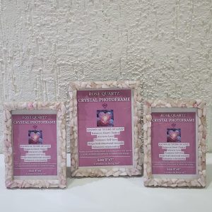 Rose Quartz Crystal Photoframe Size:- 4"x6" .